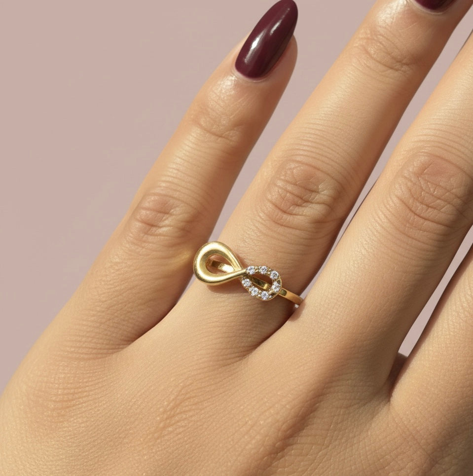 Stoned Infinity Ring