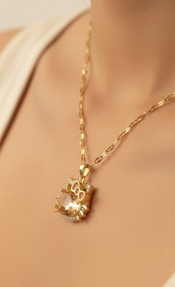 Cute Hello Kitty Pendant Necklace