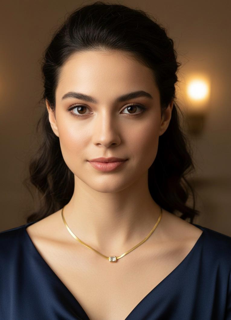 Single White Stone Snake Chain
