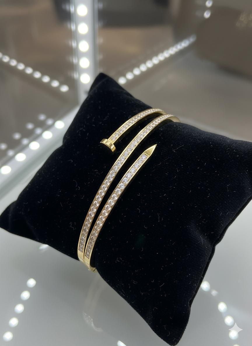 Studded Cuff Nail Bangle Bracelet