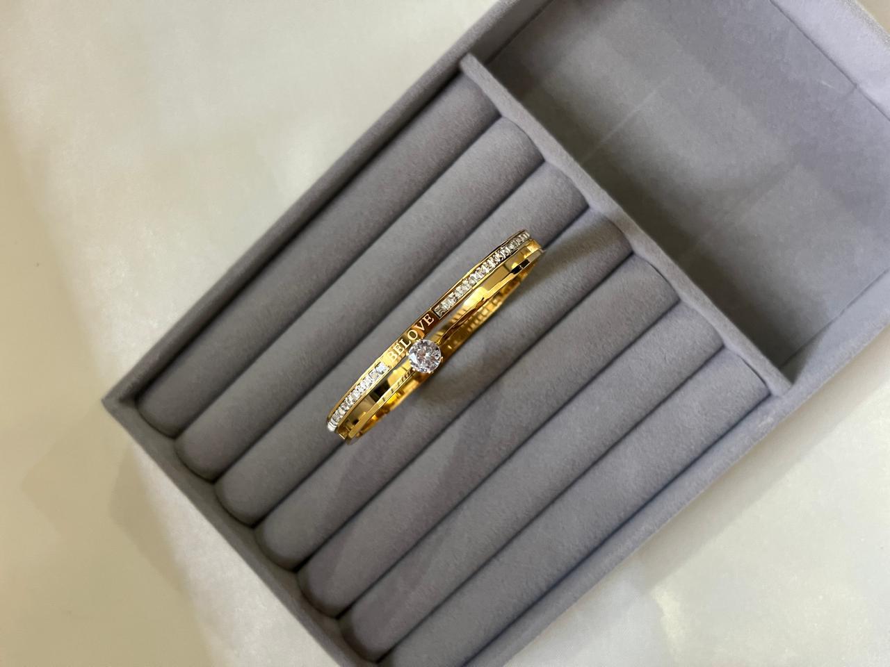 Beloved Mono Luxe Bangle Bracelet