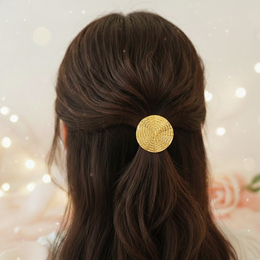 Golden Mushroom Hair Tie