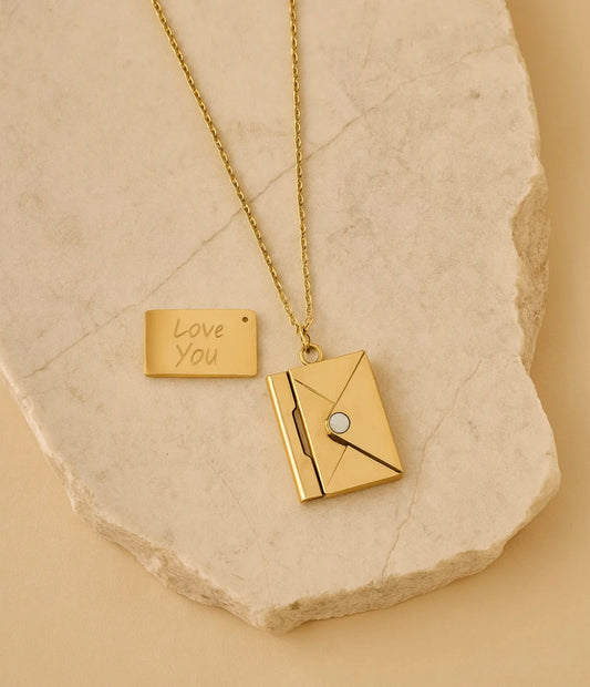 Envelope Love Letter Anti Tarnish Necklace