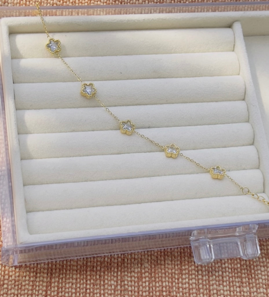 Crystal Start Chain Bracelet