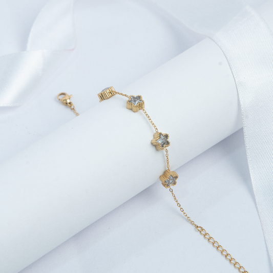 Crystal Start Chain Bracelet