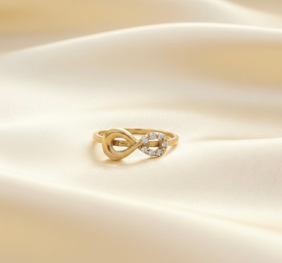 Stoned Infinity Ring