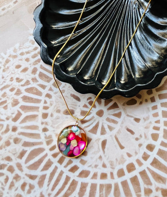 Resin Enamel Statement Necklace