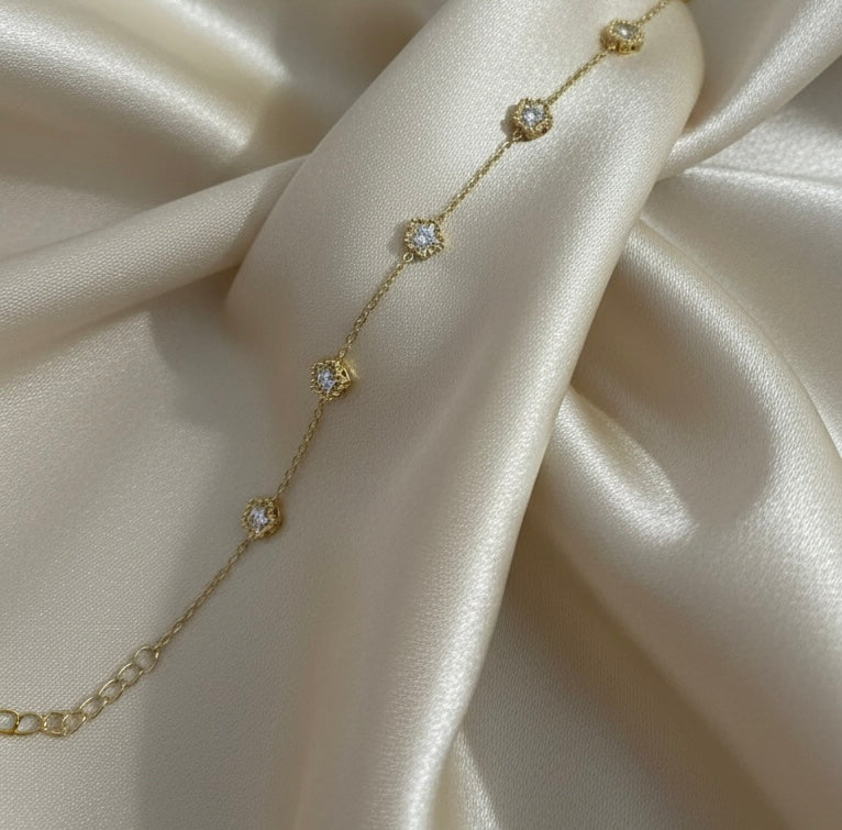 Crystal Start Chain Bracelet