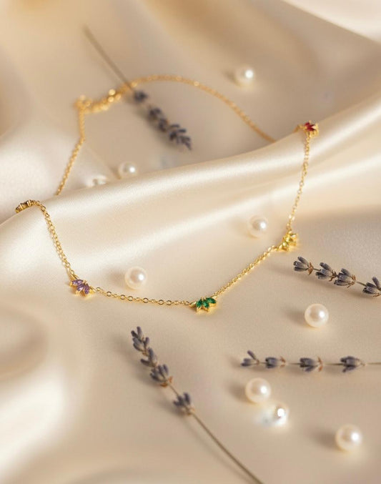 Vintage Carved Floral Beads Necklace