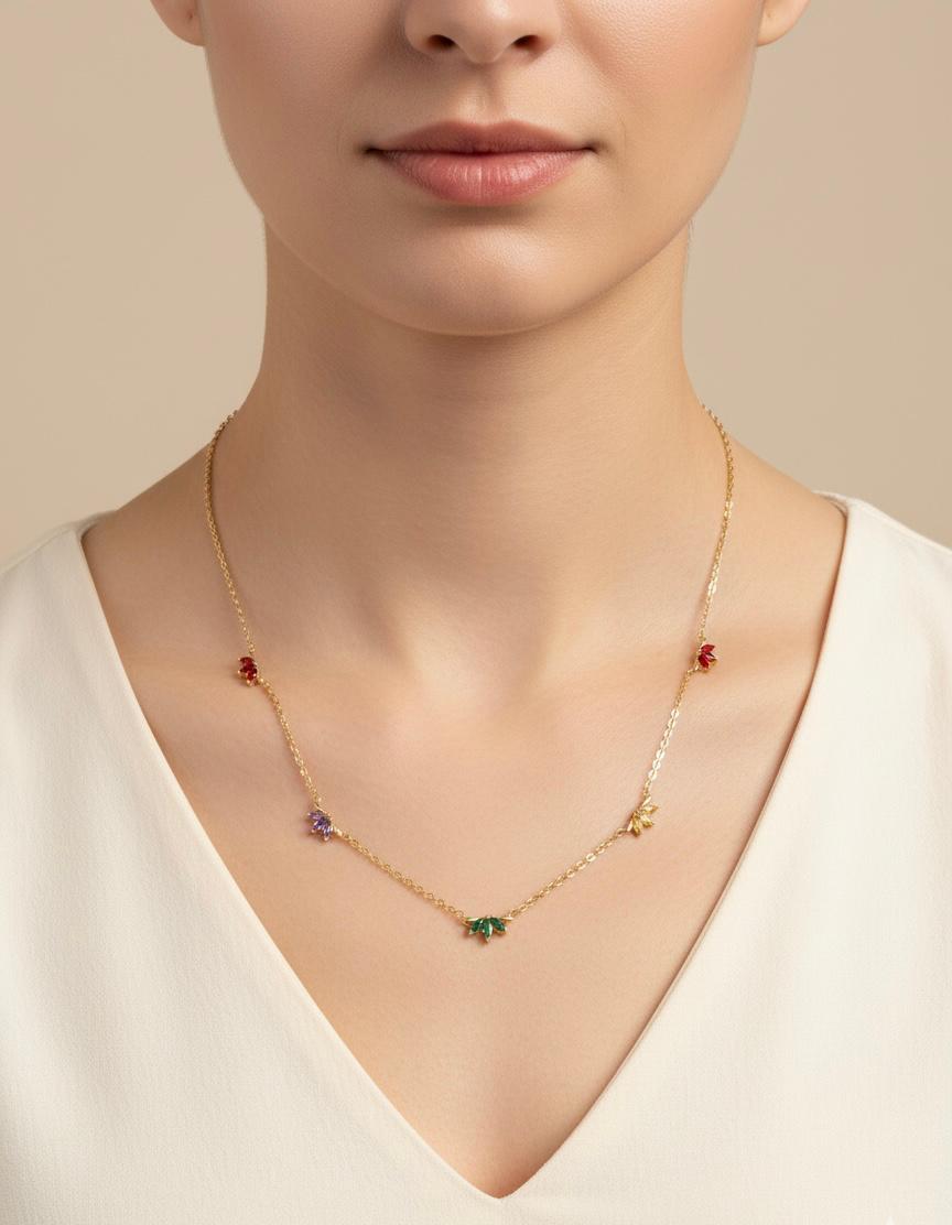 Vintage Carved Floral Beads Necklace