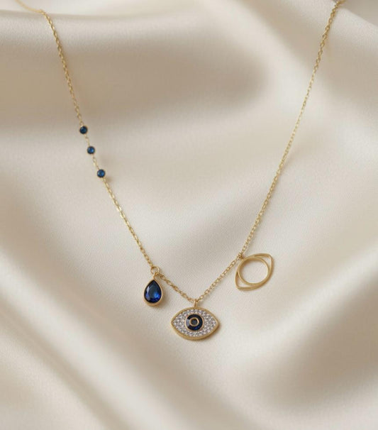 Evil Eye Protection Gold Necklace