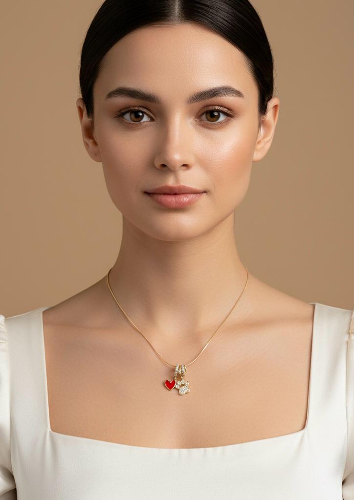 Puppy Paw Pendant Necklace