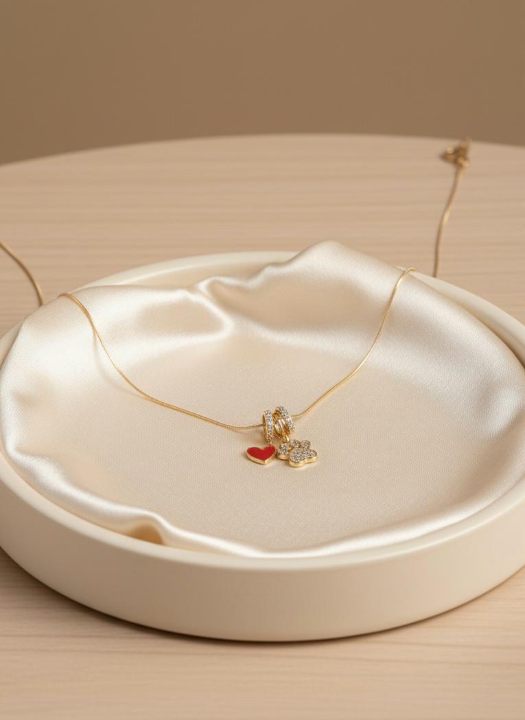 Puppy Paw Pendant Necklace