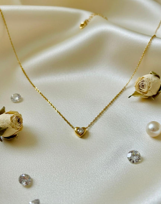 Tiny Heart of Stone Chain