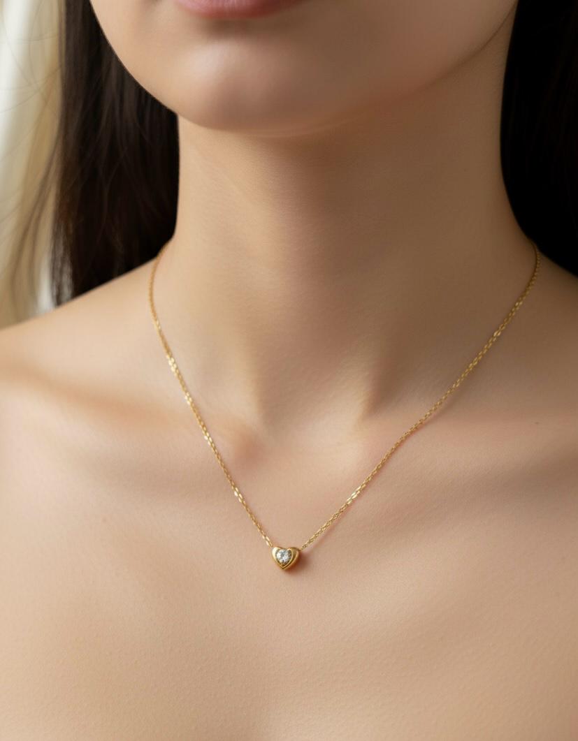 Tiny Heart of Stone Chain