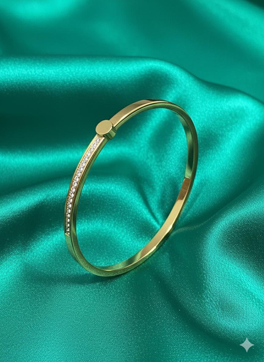Gleaming Diamond Bangle Bracelet