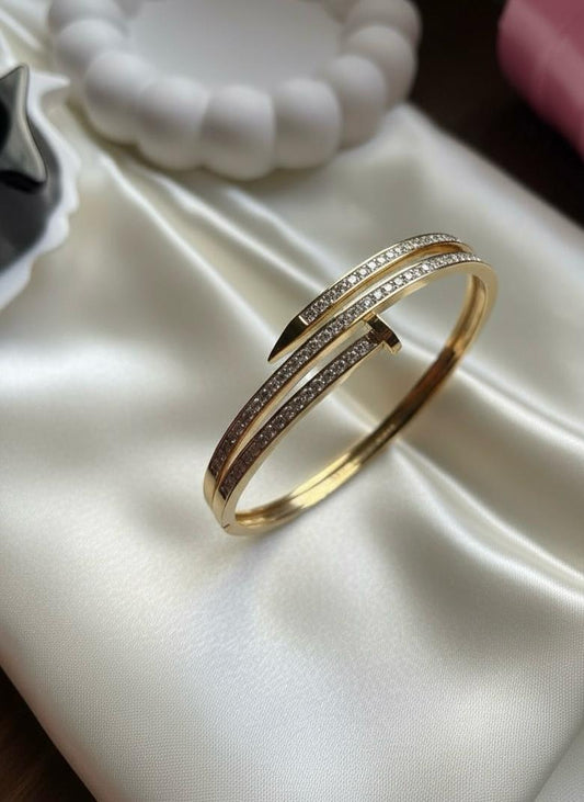 Studded Cuff Nail Bangle Bracelet