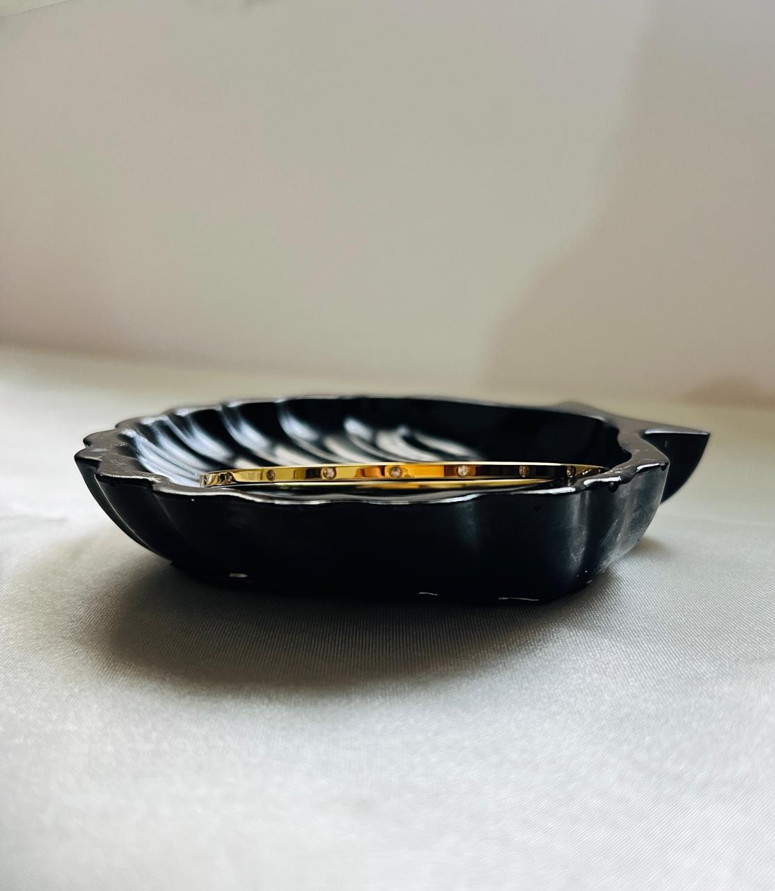 Stone Studded Sleek Bangle Bracelet