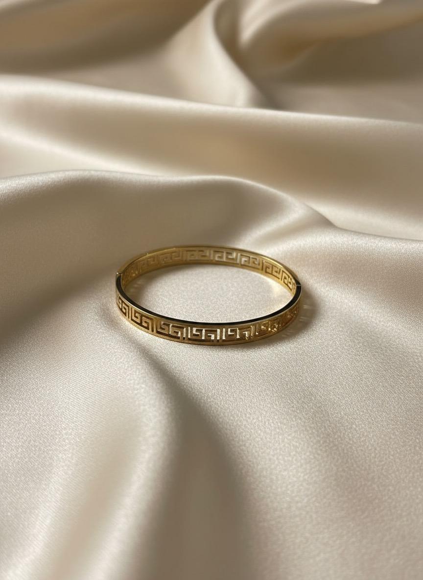 Greek Key Bangle Bracelet
