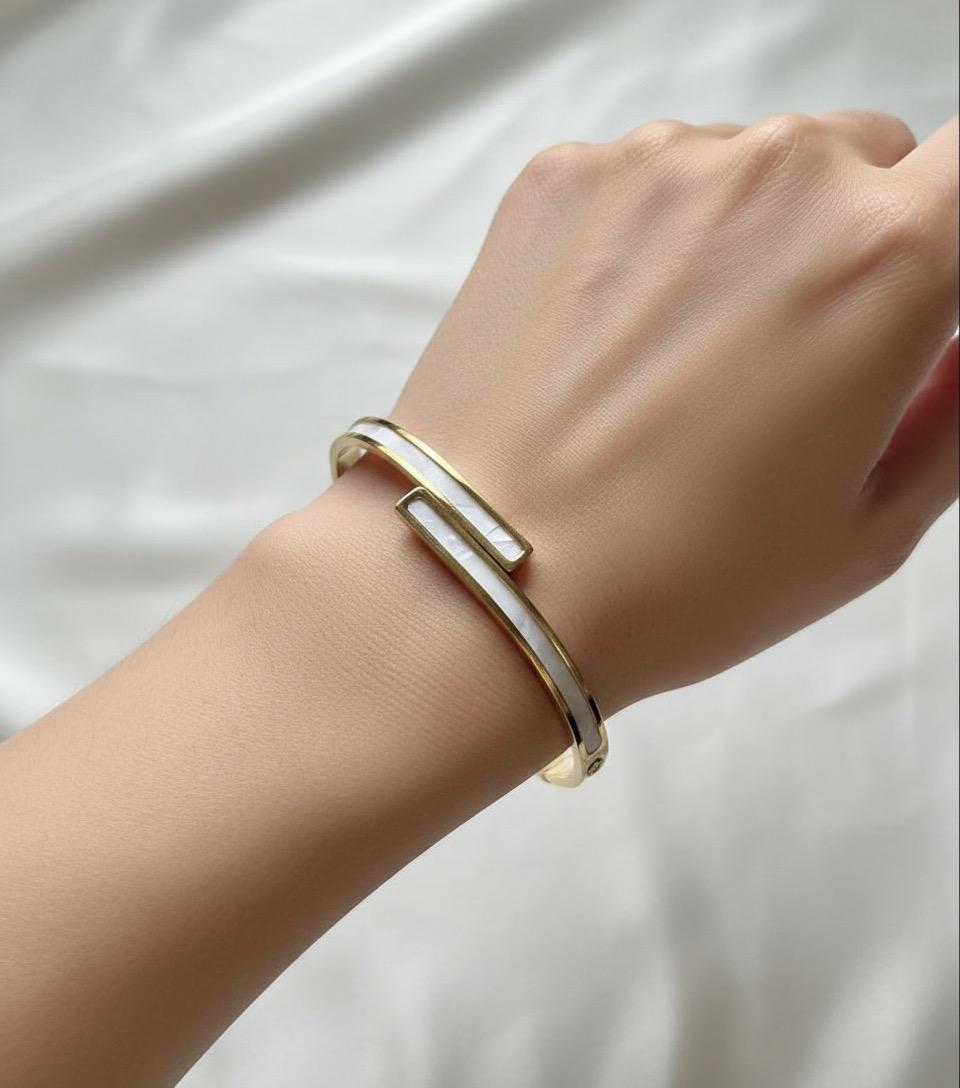 White Ceramic Bracelet Bangle