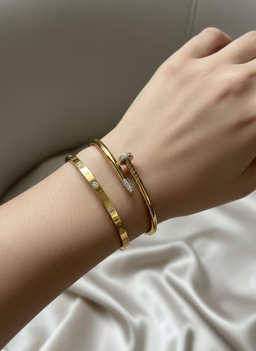 Nail Cartier Combo Bangle Bracelet