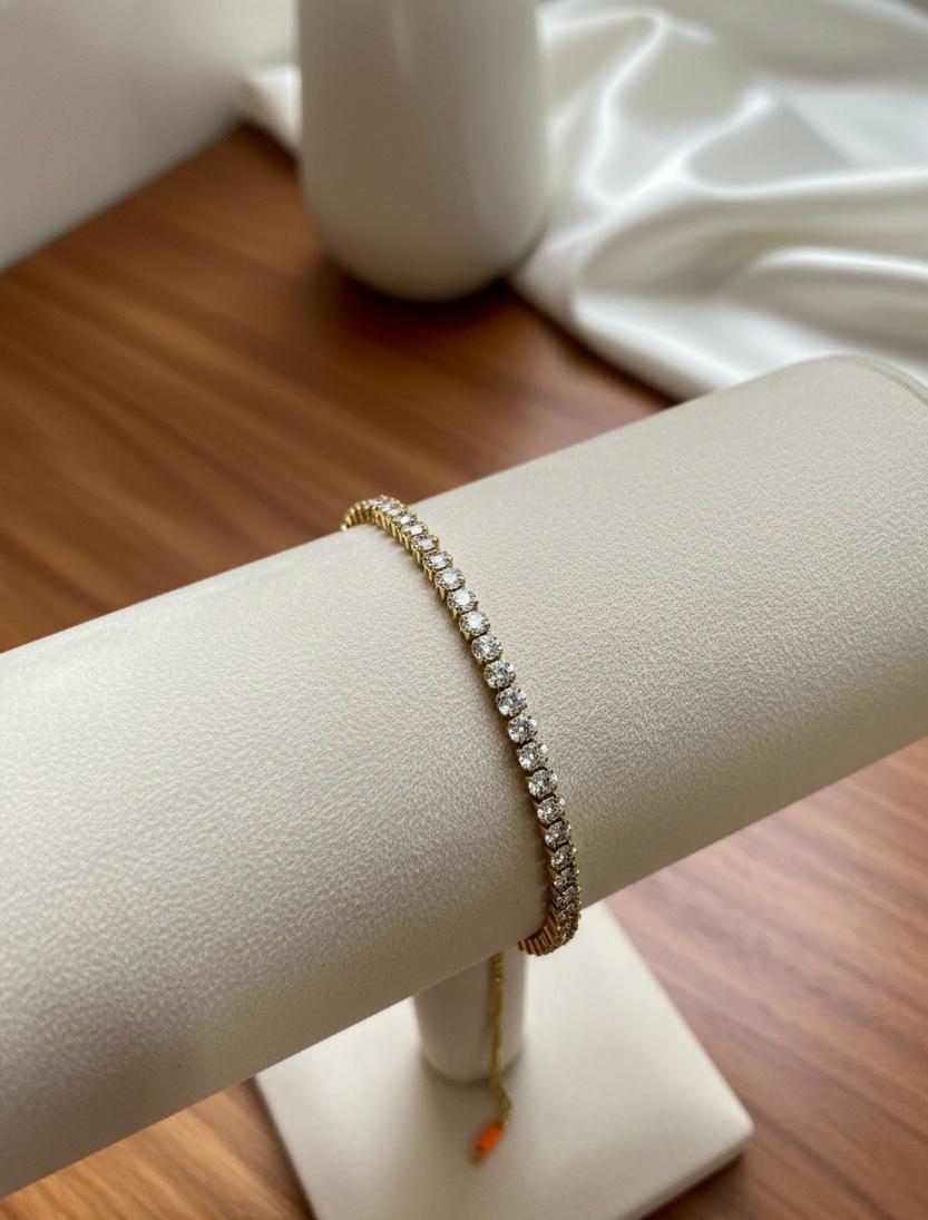 Oval Cut Stone Tennis Bracelet