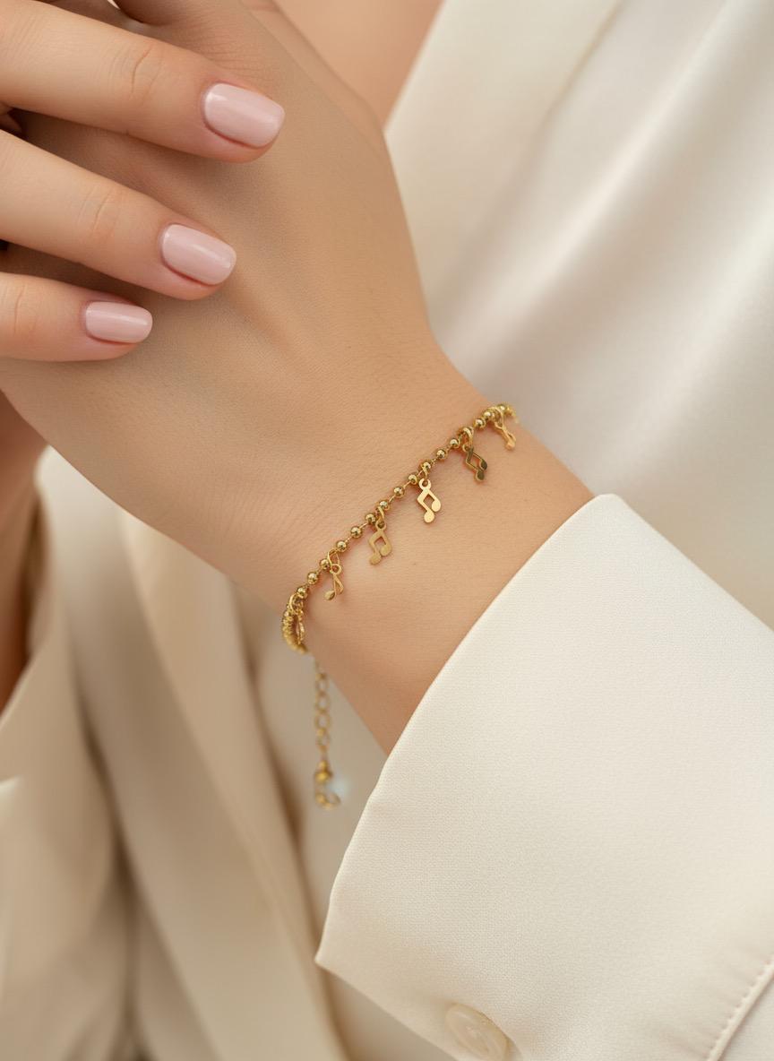 Music Note Charm Bracelet