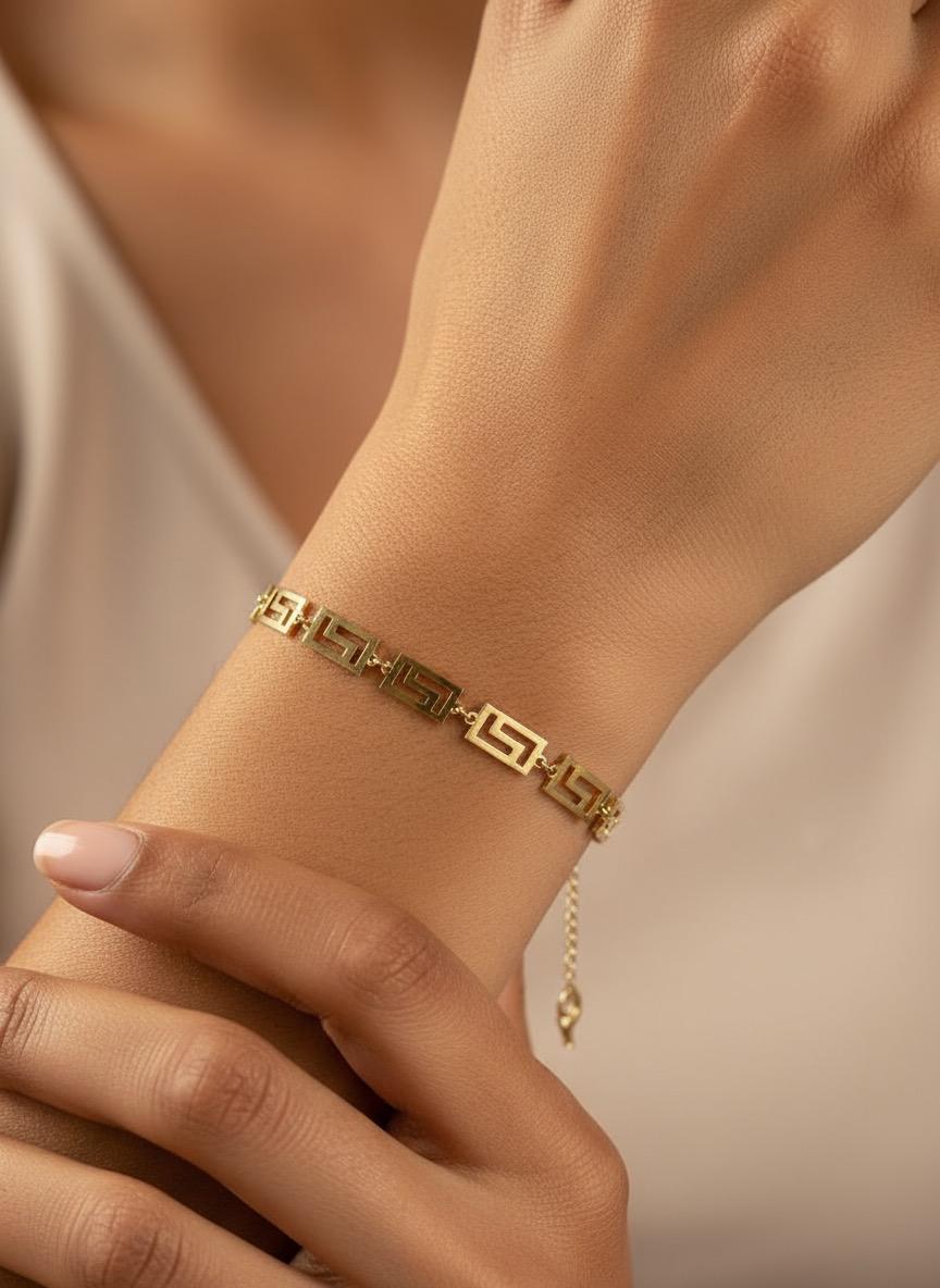 Vintage Greek Key Bracelet
