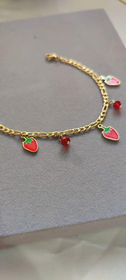 Strawberry Charm Bracelet