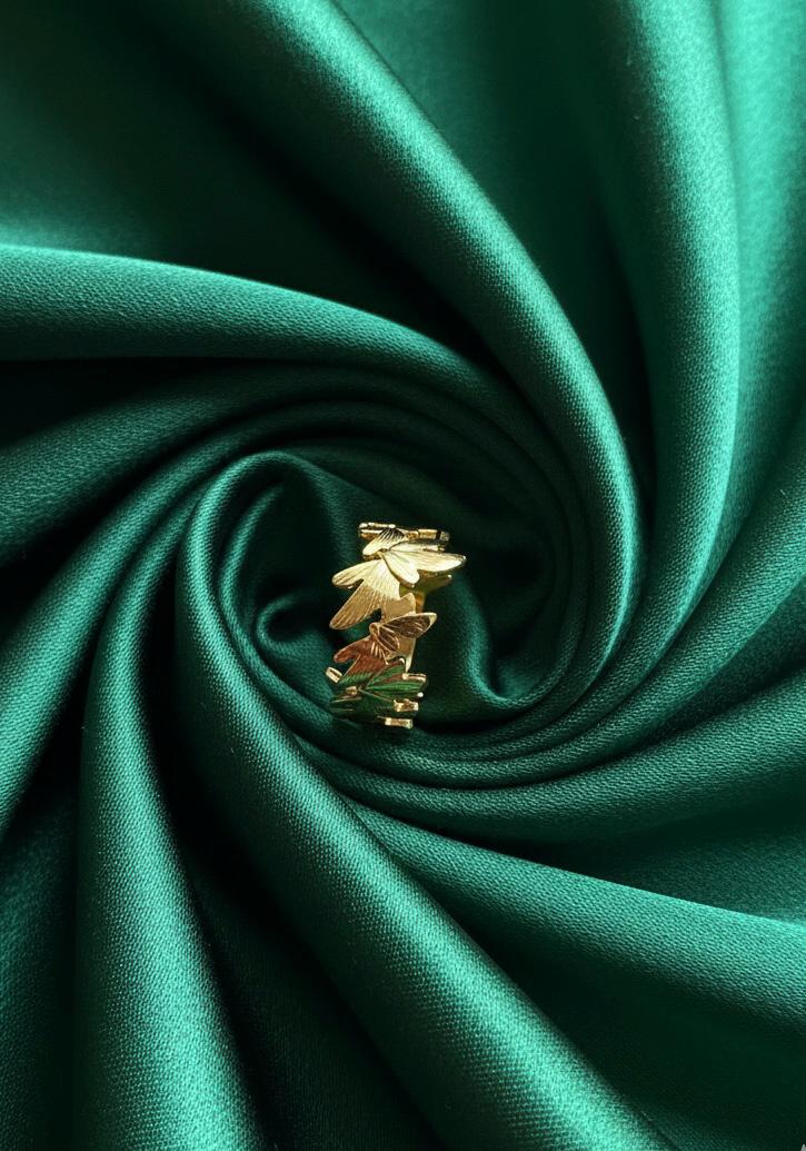Gold Leaf Adjustable Ring