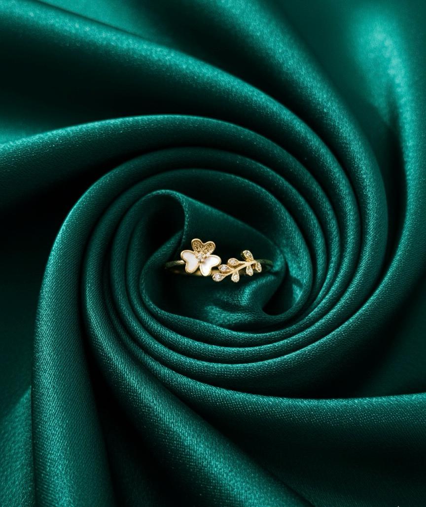 Blooming Flower Adjustable Ring