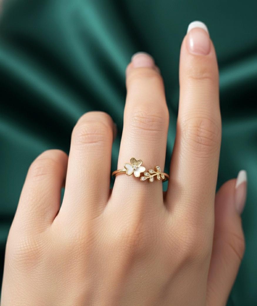 Blooming Flower Adjustable Ring