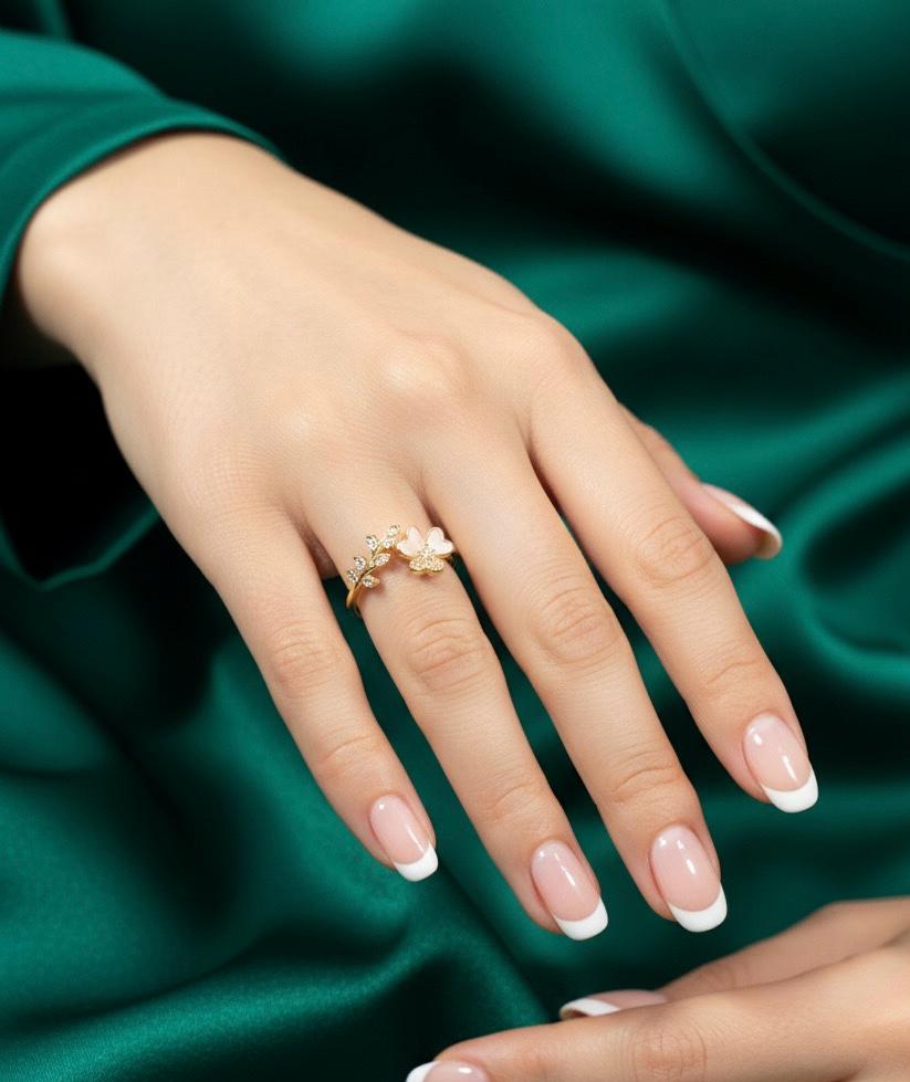 Blooming Flower Adjustable Ring