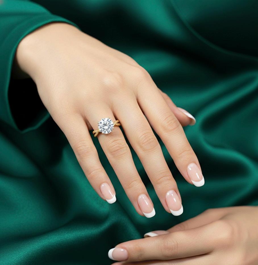 Twist Infinity Solitaire Adjustable  Ring
