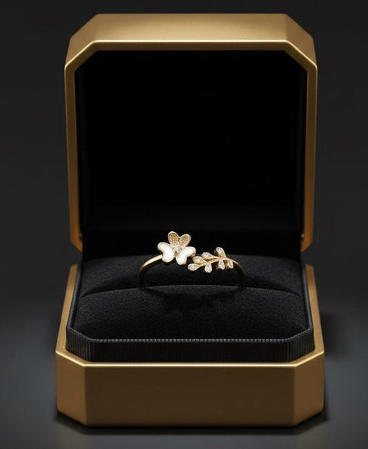 Blooming Flower Adjustable Ring