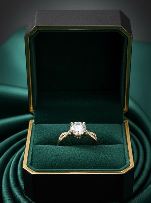 Twist Infinity Solitaire Adjustable  Ring