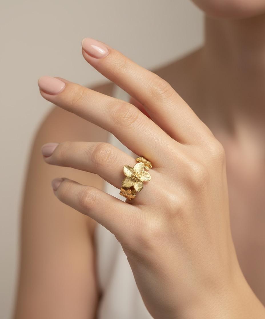 Floral Adjustable  Ring
