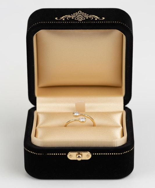 Pear Stone Droplet Adjustable Ring