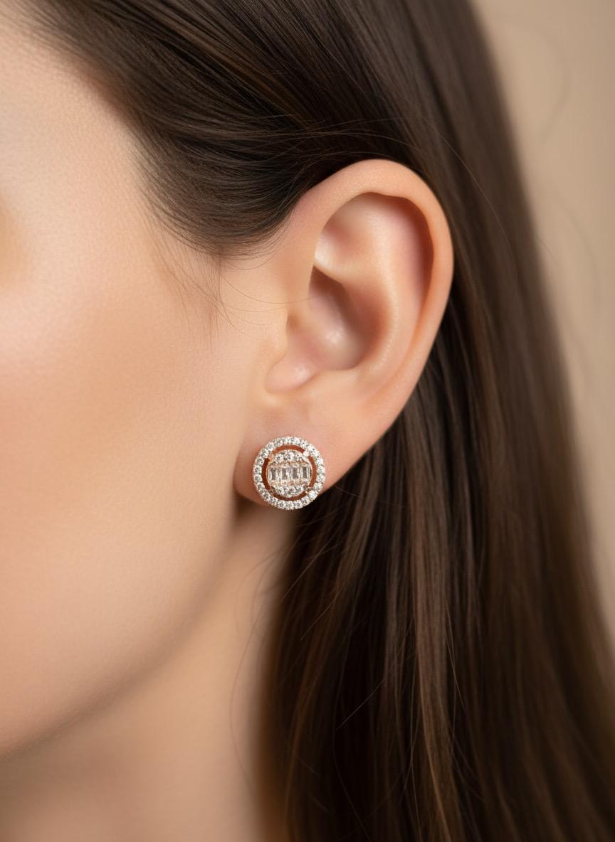 Round Obsession Rose Gold Earrings