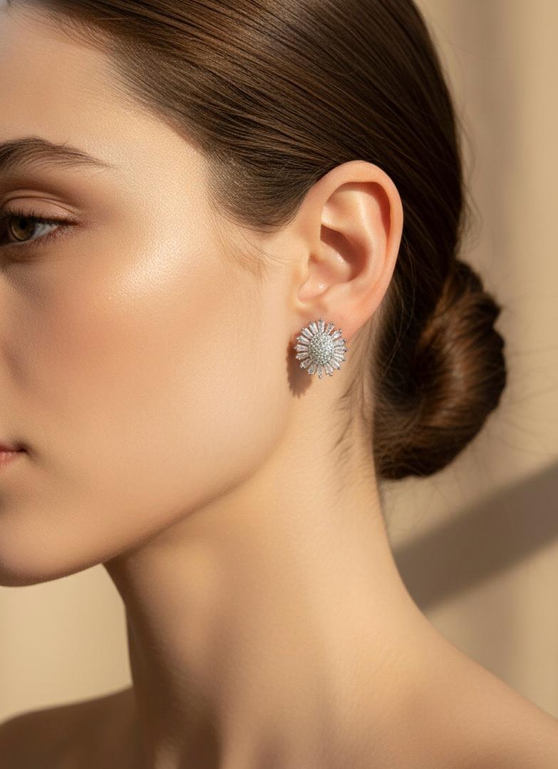 Flowering Beauty Silver Stud