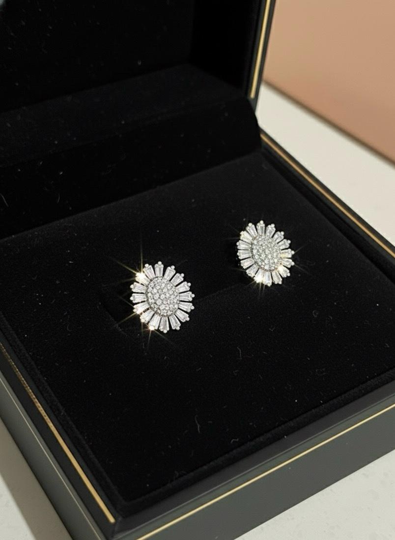 Flowering Beauty Silver Stud